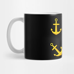 Cartoon Golden Boat Anchor Set Mug